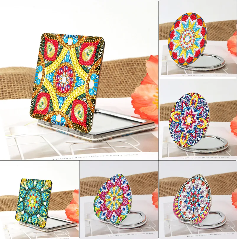 5d Diamond Painting Mirror Mandala makeup Mirror Folding small mirror Crystal Shaped drill diy double-sided stick drill
5d Diamond Painting Mirror Mandala makeup Mirror Folding small mirror Crystal Shaped drill diy double-sided stick drill