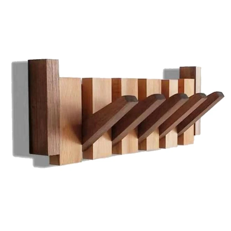 1 Piece Walnut Coat Rack Wall-Mounted Hook Foldable Bedroom Closets Wooden Wall Shelf Home Decor
1 Piece Walnut Coat Rack Wall-Mounted Hook Foldable Bedroom Closets Wooden Wall Shelf Home Decor