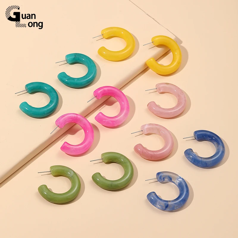 GuanLong New Designer Small Hoop Earrings Jewelry Korean 2022 Trendy Women's Earings Colorful Geometric Acrylic Ear Ring Brincos
GuanLong New Designer Small Hoop Earrings Jewelry Korean 2022 Trendy Women's Earings Colorful Geometric Acrylic Ear Ring Brincos