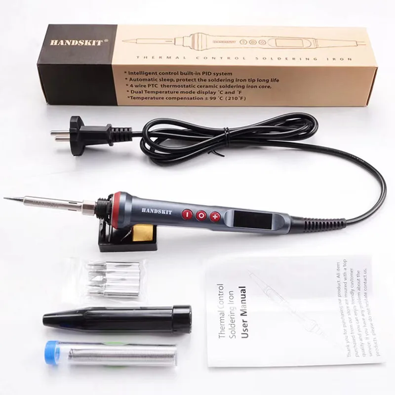 90W Electric Soldering Iron Digital Temp Adjustment Automatic Sleep Internal Thermal Ceramic Heating Electronic Welding Tools
90W Electric Soldering Iron Digital Temp Adjustment Automatic Sleep Internal Thermal Ceramic Heating Electronic Welding Tools
