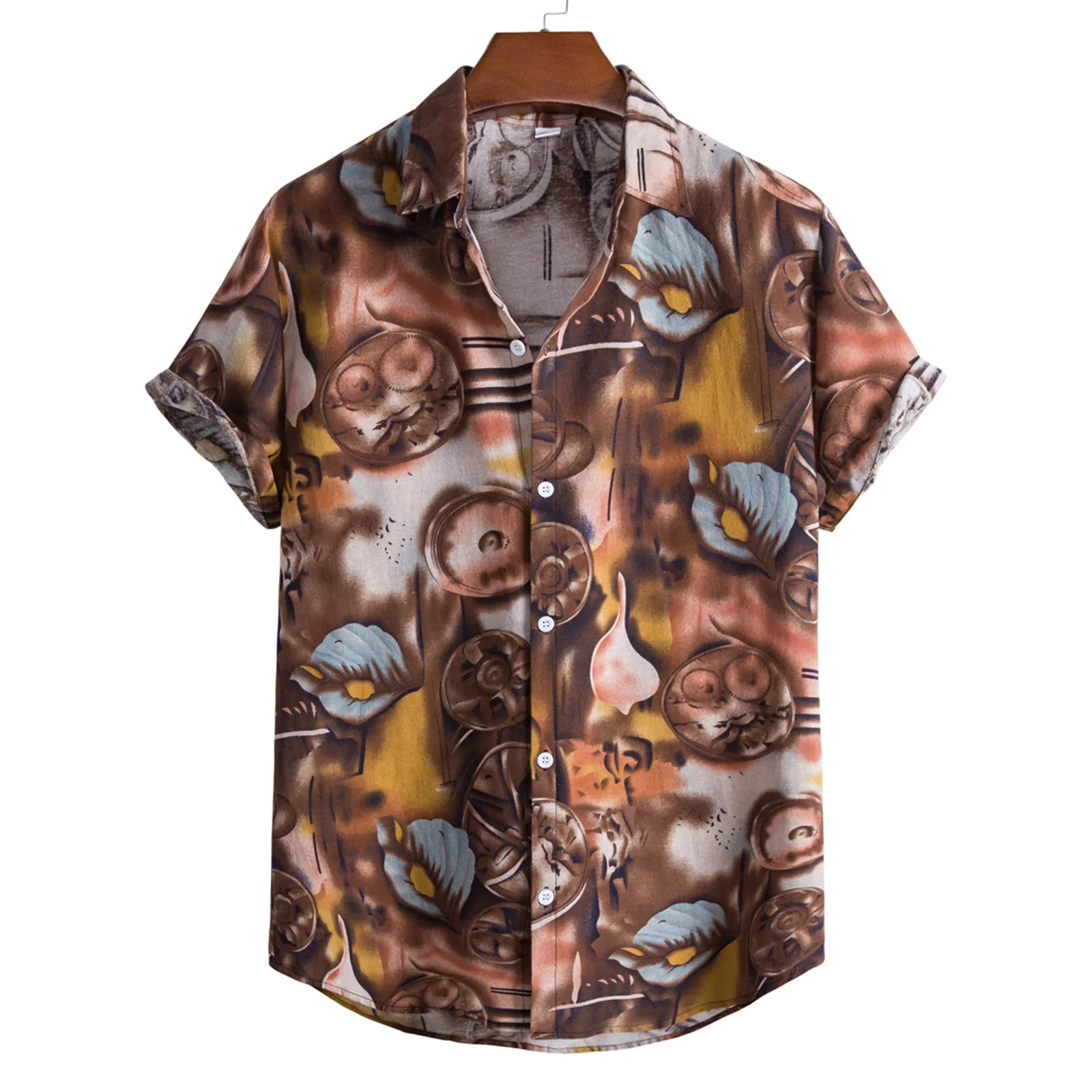 Men Summer Printed Turndown Collar Casual Single Breasted Short Sleeve Geometric Art 3d Digital Print Breathable Vintage
Men Summer Printed Turndown Collar Casual Single Breasted Short Sleeve Geometric Art 3d Digital Print Breathable Vintage