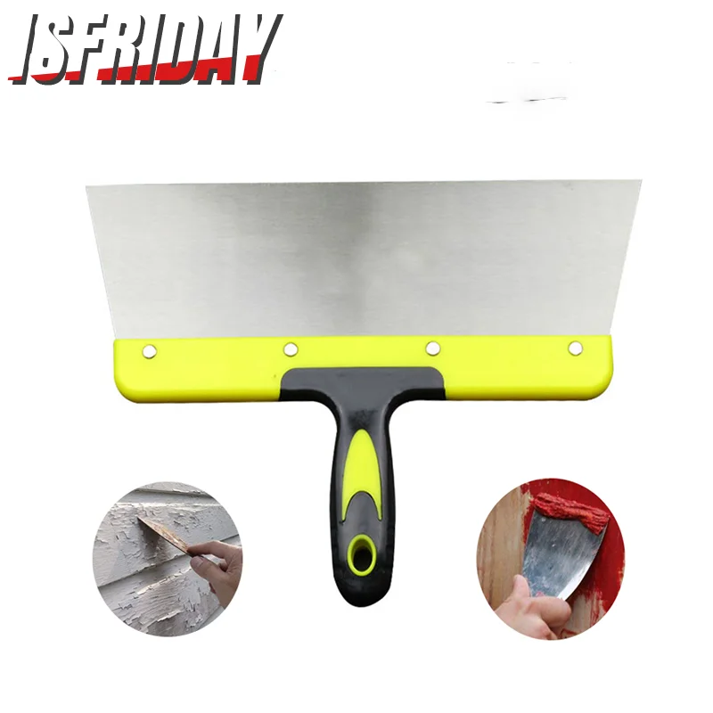 

Putty Knife Handle Stainless Steel Paint Scraper Taping Knife for Repairing Drywall Removing Wallpaper Plaster Cement