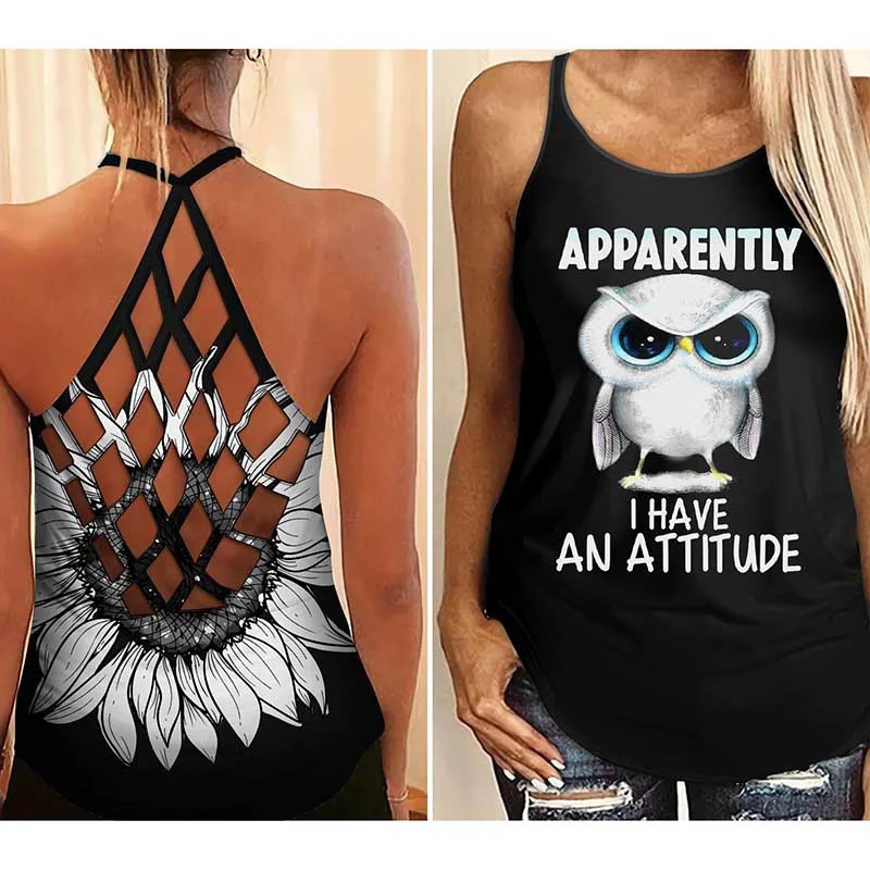 2022 Summer Vest Female Fashion Owl Print Backless Camisole Sleeveless T-shirt Oversized Top
2022 Summer Vest Female Fashion Owl Print Backless Camisole Sleeveless T-shirt Oversized Top