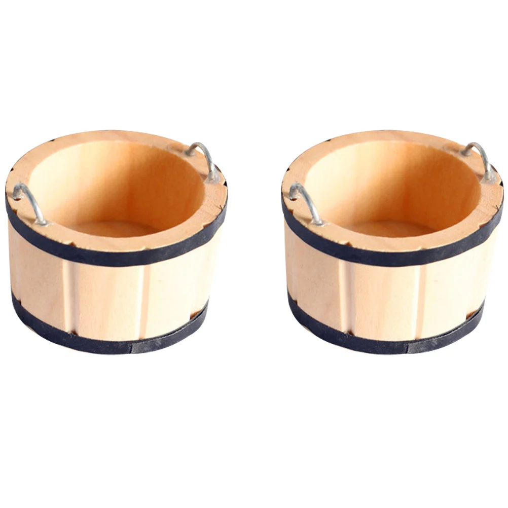 2 Pcs House Accessories Log Color Wooden Barrel Miniature Decoration Small Bucket Artificial Buckets Decorations Toy
2 Pcs House Accessories Log Color Wooden Barrel Miniature Decoration Small Bucket Artificial Buckets Decorations Toy
