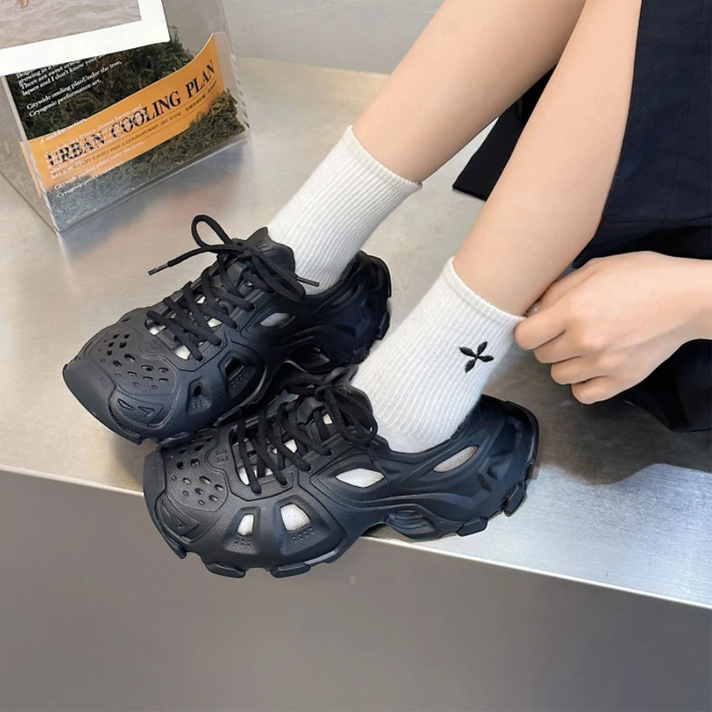 Сандалии женские спортивные с дырками, мягкая подошва, Нескользящие, дышащие, пляжная одежда, обувь для отдыха, 2023 
Сандалии женские спортивные с дырками, мягкая подошва, Нескользящие, дышащие, пляжная одежда, обувь для отдыха, 2023