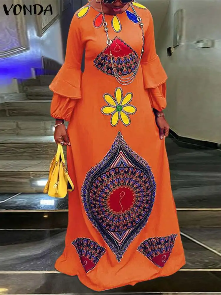 VONDA Bohemian Long Vestidos Robe Women Casual Floral Printed Party Dresses 2022 Autumn Ruffled Lantern Sleeve Maxi Sundress
VONDA Bohemian Long Vestidos Robe Women Casual Floral Printed Party Dresses 2022 Autumn Ruffled Lantern Sleeve Maxi Sundress
