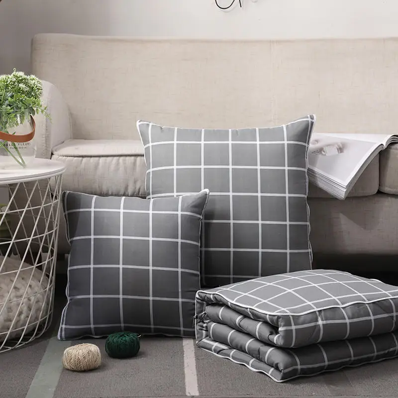 Simple Lattice Multifunctional Cushion Blanket, Foldable Two Washable Cotton Home Blanket, Sofa Pillow
Simple Lattice Multifunctional Cushion Blanket, Foldable Two Washable Cotton Home Blanket, Sofa Pillow
