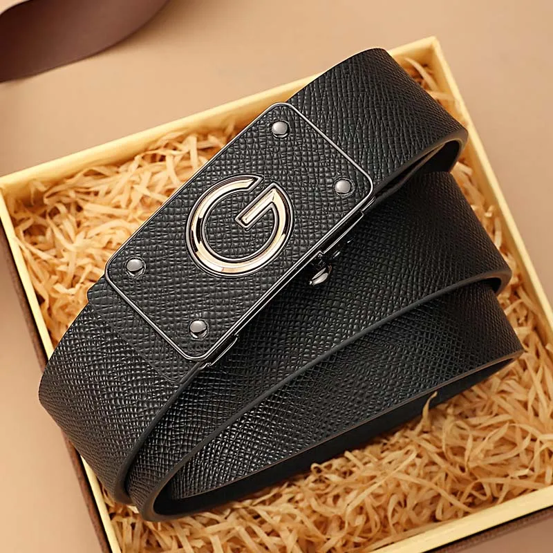 2022 New Top Quality Men Belts Comfortable Casual Waistband for Men Genuine Leather Alloy Automatic Buckle Strap Male
2022 New Top Quality Men Belts Comfortable Casual Waistband for Men Genuine Leather Alloy Automatic Buckle Strap Male