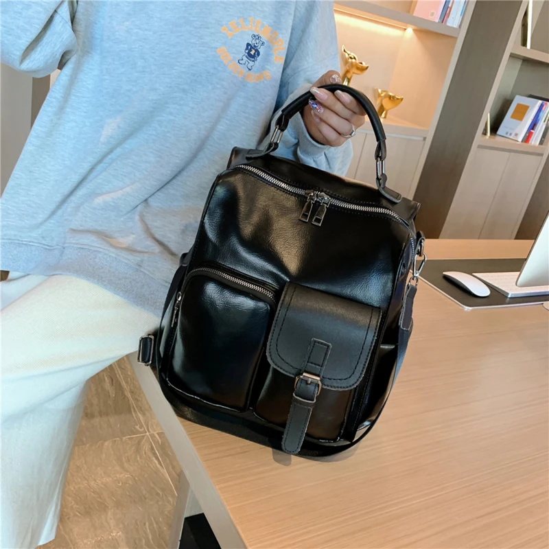 Fashion PU Leather Backpack Women Travel Qualited Backpacks Bags For Women Large Capacity Waterproof Bookbag Vintage Mochila
Fashion PU Leather Backpack Women Travel Qualited Backpacks Bags For Women Large Capacity Waterproof Bookbag Vintage Mochila