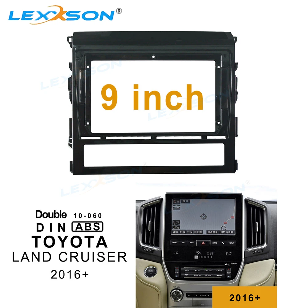 

Подходит для 9-дюймовой автомобильной панели 2din для TOYOTA LAND CRUISER 2016-2019, двойная Din Автомобильная рамка для DVD, установочный комплект для крепления приборной панели