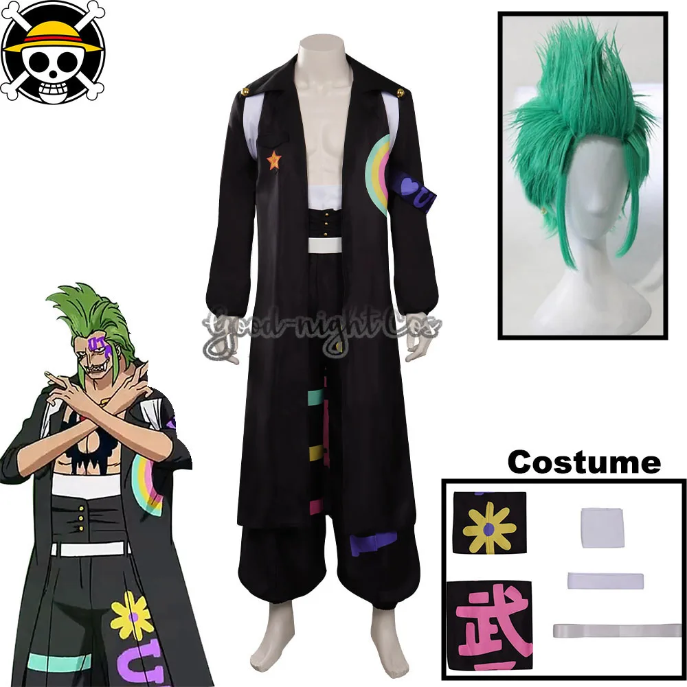 Костюм для косплея Bartolomeo из аниме красного цвета, парик, черное пальто + штаны, мужские и женские наряды на заказ, костюм для Хэллоуина, карнавала Вечерние 
Костюм для косплея Bartolomeo из аниме красного цвета, парик, черное пальто + штаны, мужские и женские наряды на заказ, костюм для Хэллоуина, карнавала Вечерние