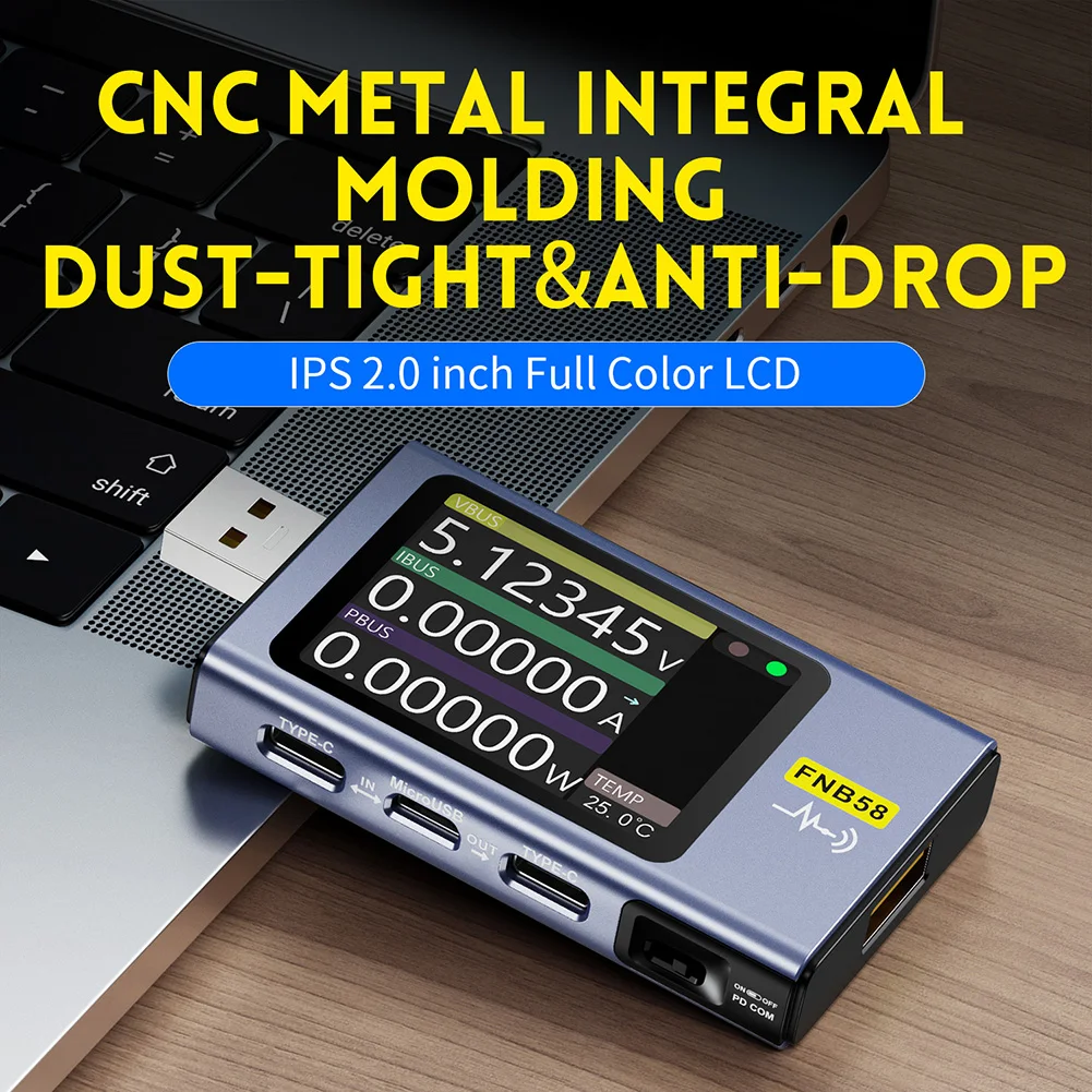 FNB58 USB тестер цифровой вольтметр Амперметр тестер Type-C Быстрая зарядка QC/PD датчик емкости измерительные аксессуары
FNB58 USB тестер цифровой вольтметр Амперметр тестер Type-C Быстрая зарядка QC/PD датчик емкости измерительные аксессуары