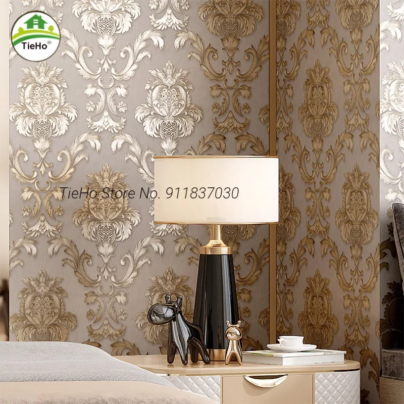 Luxury Classic Gold Textured Damask Wallpaper Bedroom Living Room Home Decor Waterproof Vinyl PVC Wall Paper Roll
Luxury Classic Gold Textured Damask Wallpaper Bedroom Living Room Home Decor Waterproof Vinyl PVC Wall Paper Roll