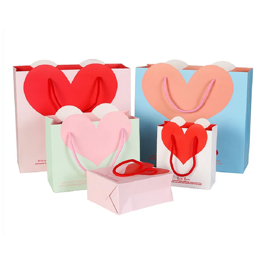 5pcs Wedding Decoration Kraft Paper Gift Bag Birthday Party Favors Red Heart Gift Bag High Quality Shopping Bags Tote Bag
5pcs Wedding Decoration Kraft Paper Gift Bag Birthday Party Favors Red Heart Gift Bag High Quality Shopping Bags Tote Bag