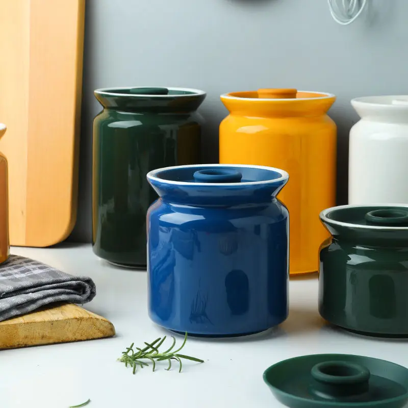 Nordic Ceramic Sealed Jar Household Storage Jar Pickled Honey Jar with Lid Kitchen Storage Container Sugar Container
Nordic Ceramic Sealed Jar Household Storage Jar Pickled Honey Jar with Lid Kitchen Storage Container Sugar Container
