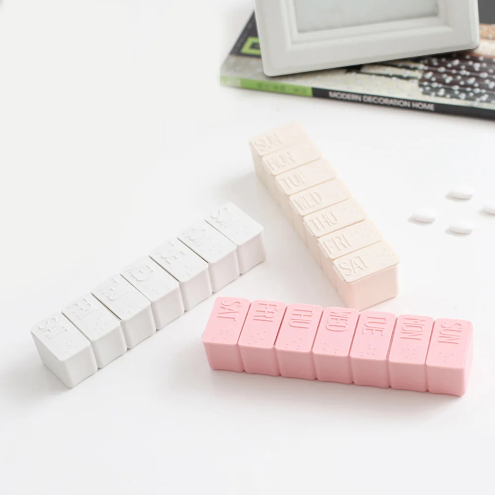 6 Pcs Braille Box Medication Box Weekly Case Container Medicine Box Patient Storage
6 Pcs Braille Box Medication Box Weekly Case Container Medicine Box Patient Storage
