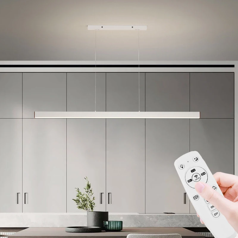 Линейный подвесной светодиодный светильник, потолочные лампы белого цвета для столовой, стола, кухни, гостиной, современный декор 
Линейный подвесной светодиодный светильник, потолочные лампы белого цвета для столовой, стола, кухни, гостиной, современный декор