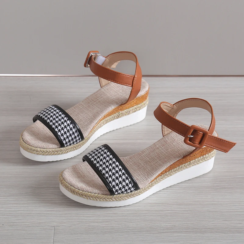 Thick Platform Summer Women Casual Wedge Sandals Open Toe Plus Size One Word Buckle Beach Bohemian Mid Heel Fashion Shoes Mujer
Thick Platform Summer Women Casual Wedge Sandals Open Toe Plus Size One Word Buckle Beach Bohemian Mid Heel Fashion Shoes Mujer