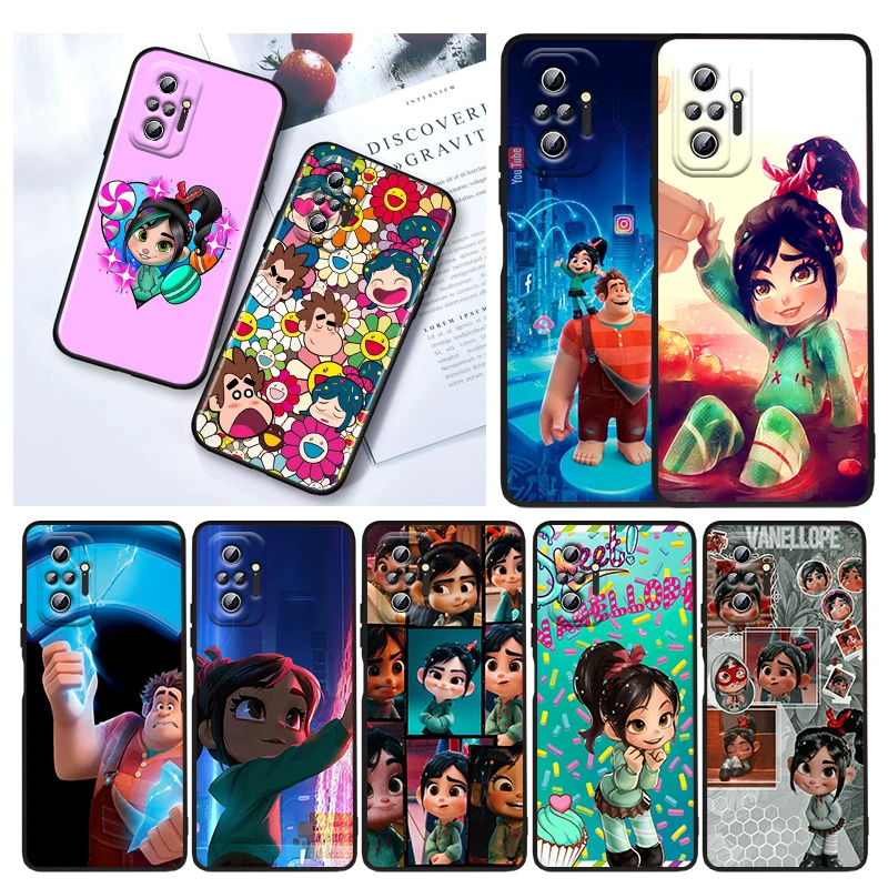 

Winthrop Wreck-It Ralph Case For Xiaomi Redmi Note 11E 11S 11 11T 10 10S 9 9T 9S 8 8T Pro 5G 7 5 Black Silicone Phone Cover