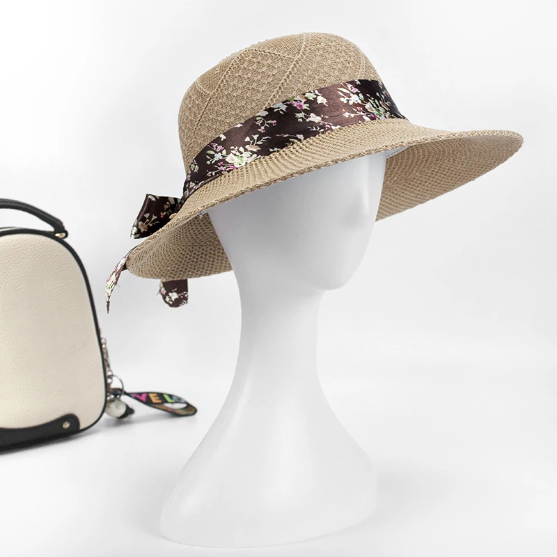 Summer Sun Hat For Women Wide Brim Imitated Straw Long Floral Print Ribbon Bowknot Knitted Cap for Outdoor Beach Hat Panama Caps
Summer Sun Hat For Women Wide Brim Imitated Straw Long Floral Print Ribbon Bowknot Knitted Cap for Outdoor Beach Hat Panama Caps