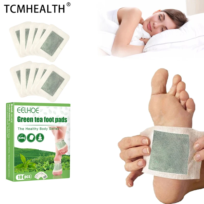 TCMHEALTH 10PCS Detox Foot Patches Green Tea Detoxification Pads Body Toxins Cleansing Stress Relief Feet Care Adhersive 
TCMHEALTH 10PCS Detox Foot Patches Green Tea Detoxification Pads Body Toxins Cleansing Stress Relief Feet Care Adhersive