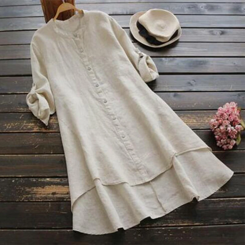 Mid-Length Vintage Shirt Women 2023 Spring Summer Long Sleeve Irregular Hem Womens Tops Buttons Up Blouses
Mid-Length Vintage Shirt Women 2023 Spring Summer Long Sleeve Irregular Hem Womens Tops Buttons Up Blouses