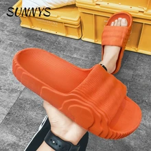 New Arrive Mens Summer YZY Slides Breathable Cool Beach Sandals Flip Flops Fish Mouth Unisex Slippers Lightweight Bone White