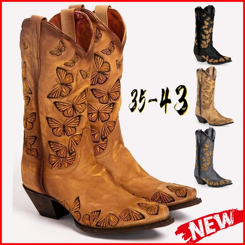Women PU Boots Rustic Tan Embroidered Cowgirl Boots Western Boots Womens Retro Knee High Boots Handmade Leather Cowboy Boots 
Women PU Boots Rustic Tan Embroidered Cowgirl Boots Western Boots Womens Retro Knee High Boots Handmade Leather Cowboy Boots