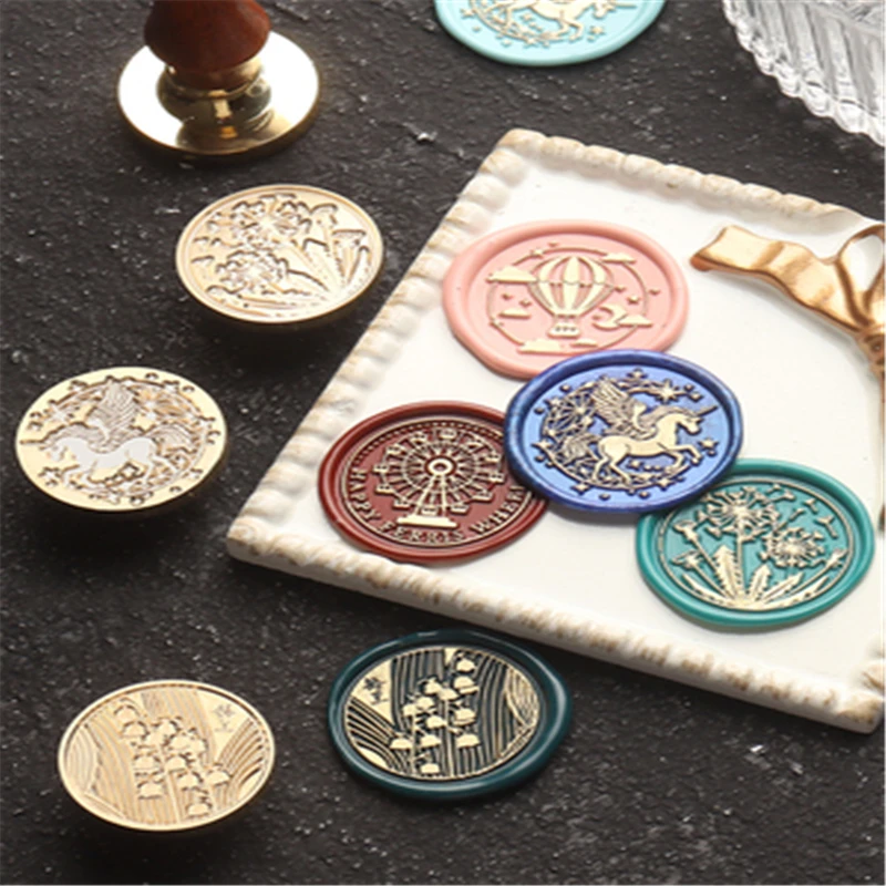 

Dream Catcher Whale Wax Seal Stamp DIY Ferris Wheel Lily of The Valley Stamps Seals Postage Wedding Envelopes Card Craft Decor