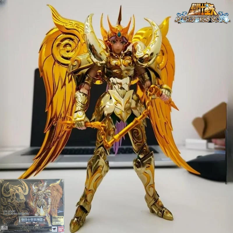 

Bandai Original Saint Seiya Figura Cloth Myth Ex Soul Of Gold Aries Mu Action Figures Model Toys Anime Birthday Gift