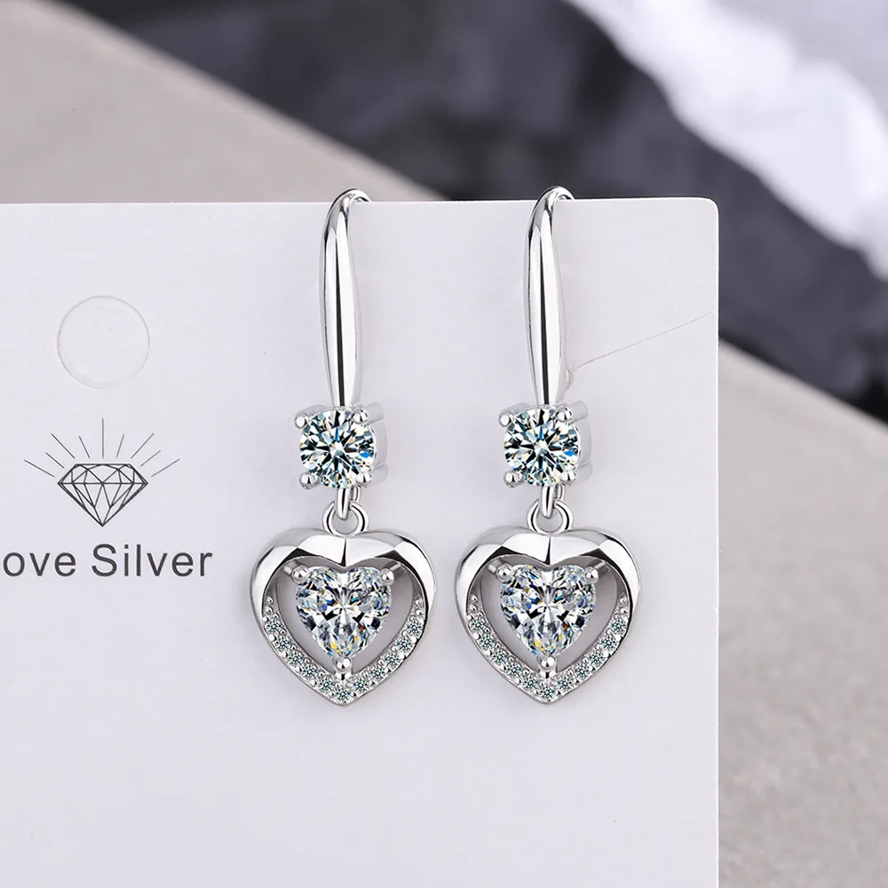 Sprseek 925 Sterling Silver All-Match Zirconium Diamond Heart-Shaped Women Earrings For Ladies As Gift Fashion Jewelry
Sprseek 925 Sterling Silver All-Match Zirconium Diamond Heart-Shaped Women Earrings For Ladies As Gift Fashion Jewelry