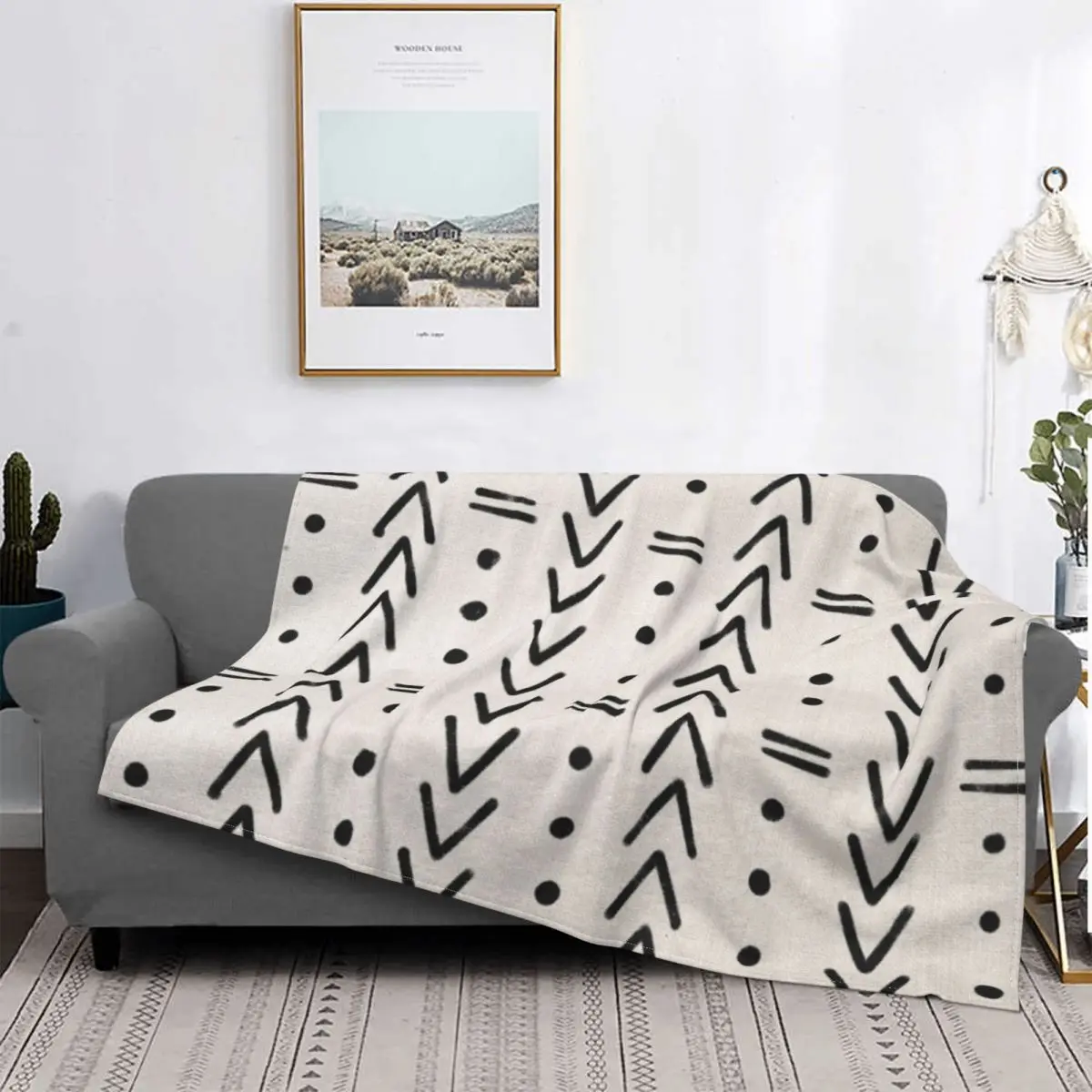 Mud Cloth Black Geometric Boho Pattern Blanket Flannel Four Seasons Portable Soft Blanket Bedding Office Bed Cover
Mud Cloth Black Geometric Boho Pattern Blanket Flannel Four Seasons Portable Soft Blanket Bedding Office Bed Cover