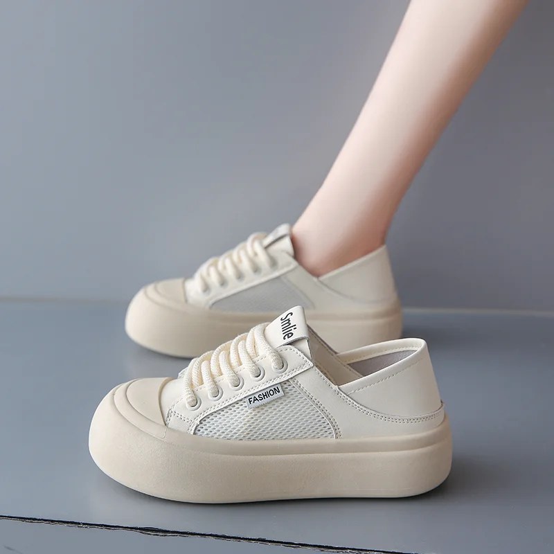 Кроссовки женские сетчатые на шнуровке, Вулканизированная подошва, дышащие, Повседневная двухсторонняя одежда, лето 2023
Кроссовки женские сетчатые на шнуровке, Вулканизированная подошва, дышащие, Повседневная двухсторонняя одежда, лето 2023