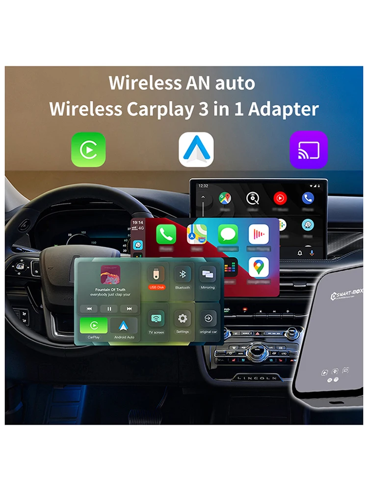 Wireless CarPlay Adapter Android 11.0 Wired To Wreless Carplay Ai Box HDMI Morrorlink Map Car Multimedia Carplay Smart Box
Wireless CarPlay Adapter Android 11.0 Wired To Wreless Carplay Ai Box HDMI Morrorlink Map Car Multimedia Carplay Smart Box