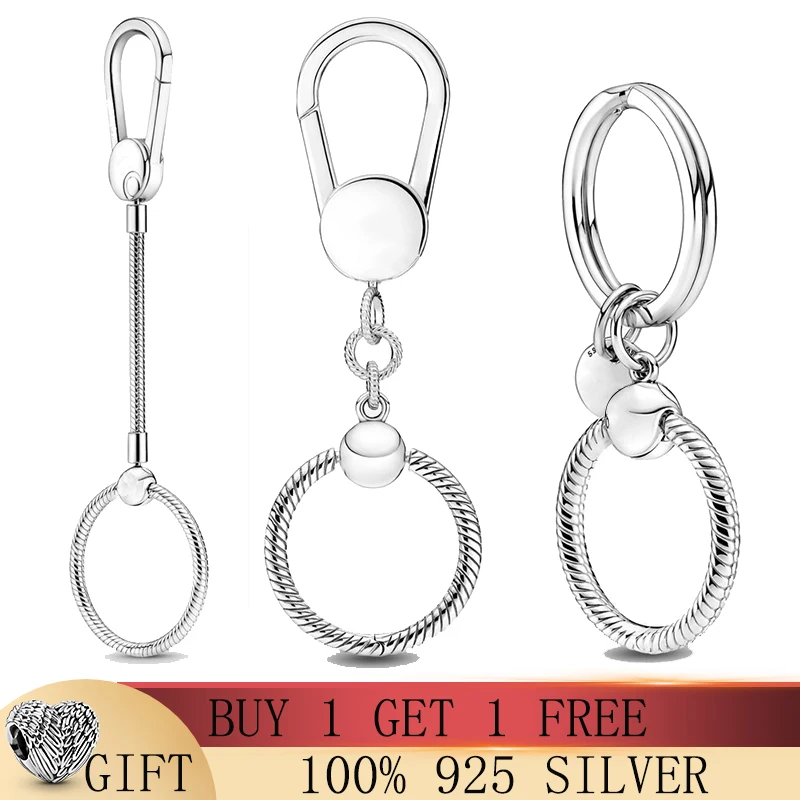 Simple 925 Sterling Silver Moment Key Ring Small Bag Heart Charm Holder Fit Original Pandora Charm for Women Jewelry Keychain
Simple 925 Sterling Silver Moment Key Ring Small Bag Heart Charm Holder Fit Original Pandora Charm for Women Jewelry Keychain