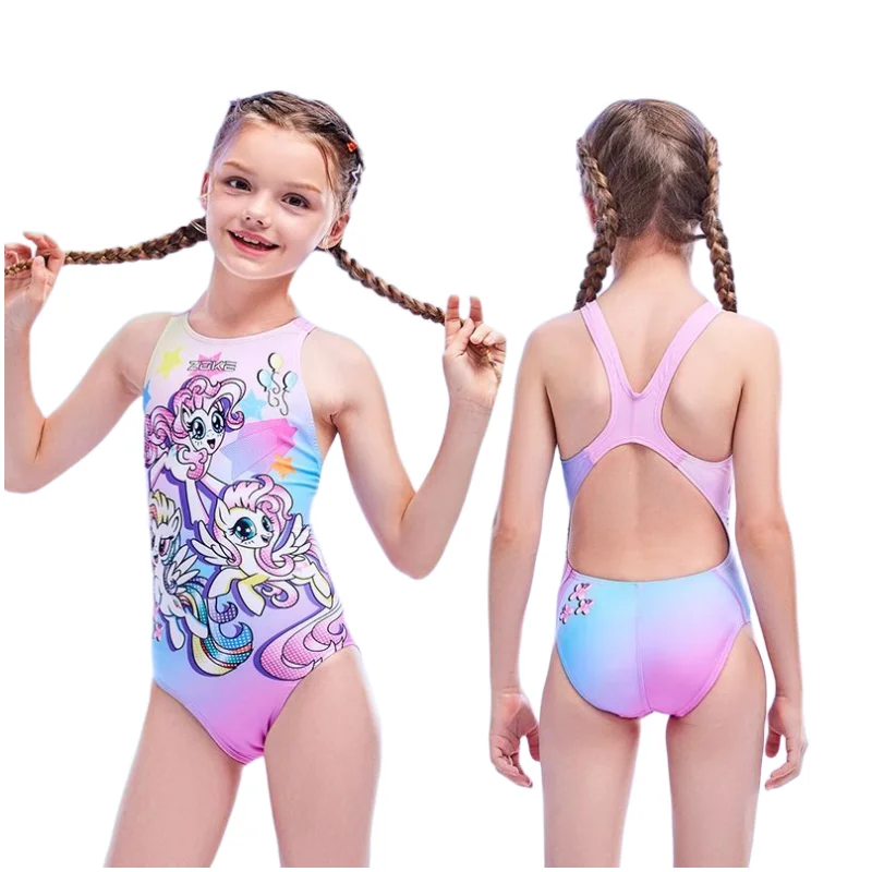

My Little Pony cosplay cartoon animation children's one-piece triangle swimsuit cute medium and big boys and girls surfing suit
