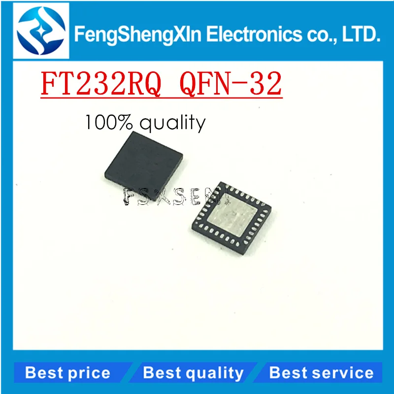 10pcs/lot New FT232 FT232RQ QFN32 USB UART Asynchronous serial port
10pcs/lot New FT232 FT232RQ QFN32 USB UART Asynchronous serial port