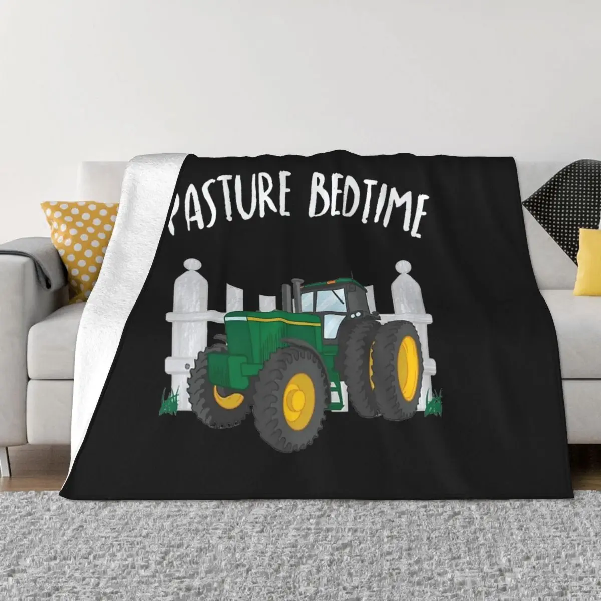 

Забавное милое Флисовое одеяло для сельского трактор, летнее многофункциональное теплое покрывало для дивана, автомобиля