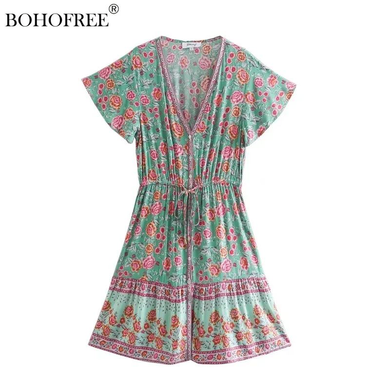 Boho Rayon Cotton Short Dress V Neck Short Sleeve Spring Summer Beach Dress Mujer Ropa Ethnic Vestidos Beach Vestidos
Boho Rayon Cotton Short Dress V Neck Short Sleeve Spring Summer Beach Dress Mujer Ropa Ethnic Vestidos Beach Vestidos