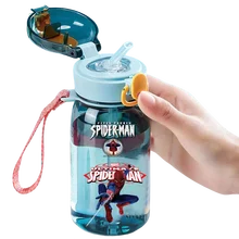 Marvel Spiderman Captain America Iron Man Simple Creative Anime Character Cartoon Straw Cup Gift Cool Exquisite Simple Water Cup