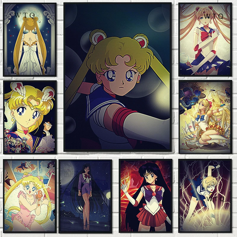 Canvas Painting Nordic Animation Character Printing Poster Sailor Moon Night Background Wall Art Modern Girl Bedroom Decor
Canvas Painting Nordic Animation Character Printing Poster Sailor Moon Night Background Wall Art Modern Girl Bedroom Decor