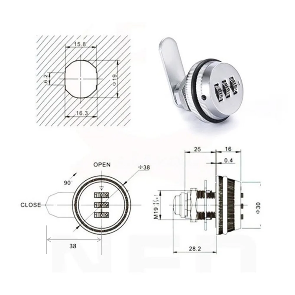 3Digit Combination Mailbox Lock Rotary Tongue Cam Locks For Cabinet Drawer Mailbox Home Security Box Locks Mechanical Lock
3Digit Combination Mailbox Lock Rotary Tongue Cam Locks For Cabinet Drawer Mailbox Home Security Box Locks Mechanical Lock