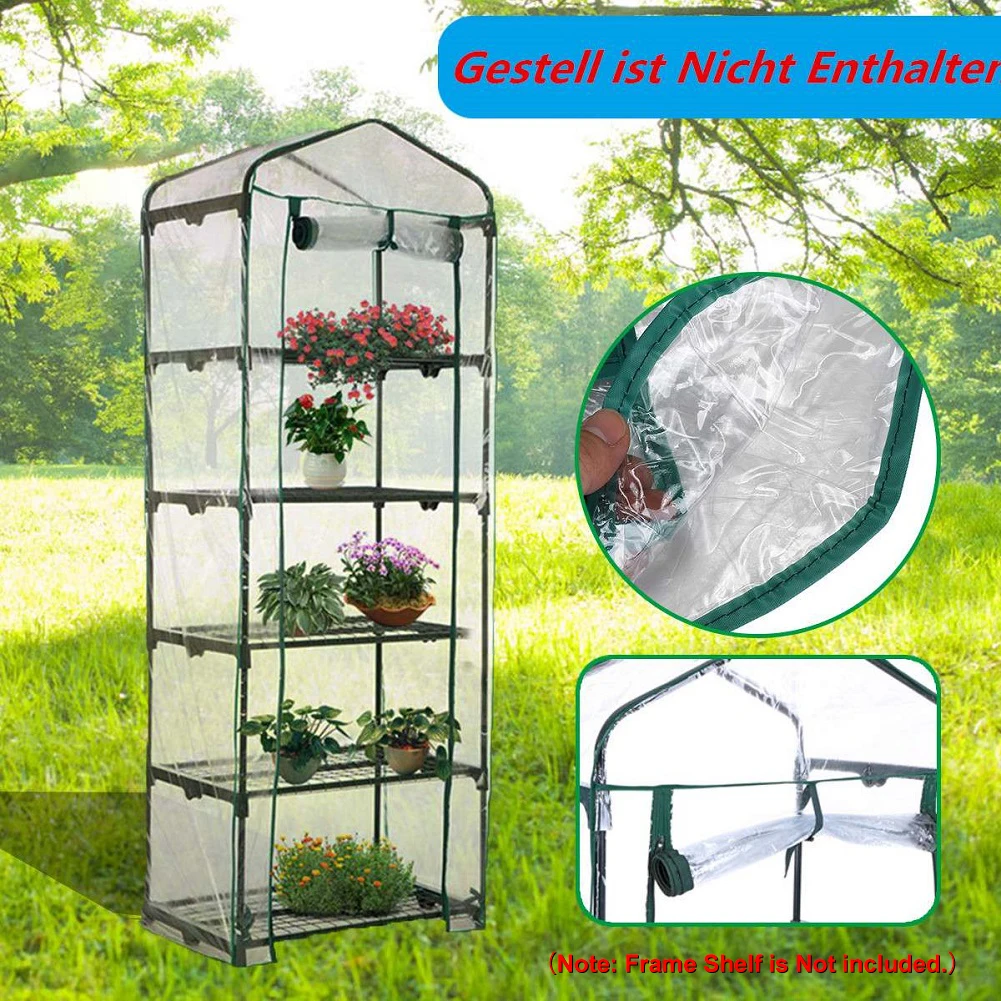 187x69x49CM 5 Tier Greenhouse Cover Replacement Mini Garden Plants Warm Room PVC Cover Anti-UV Windproof Cover w/o Frame
187x69x49CM 5 Tier Greenhouse Cover Replacement Mini Garden Plants Warm Room PVC Cover Anti-UV Windproof Cover w/o Frame