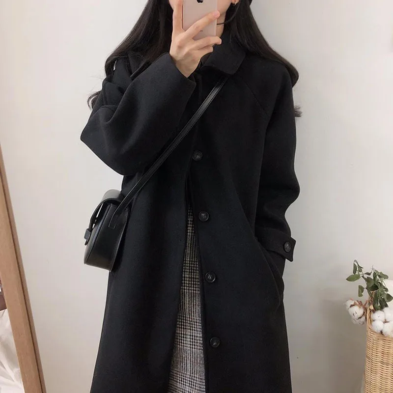 Woolen coat Women's new black medium long woolen coat in autumn and winter of 2022 thickened little man
Woolen coat Women's new black medium long woolen coat in autumn and winter of 2022 thickened little man