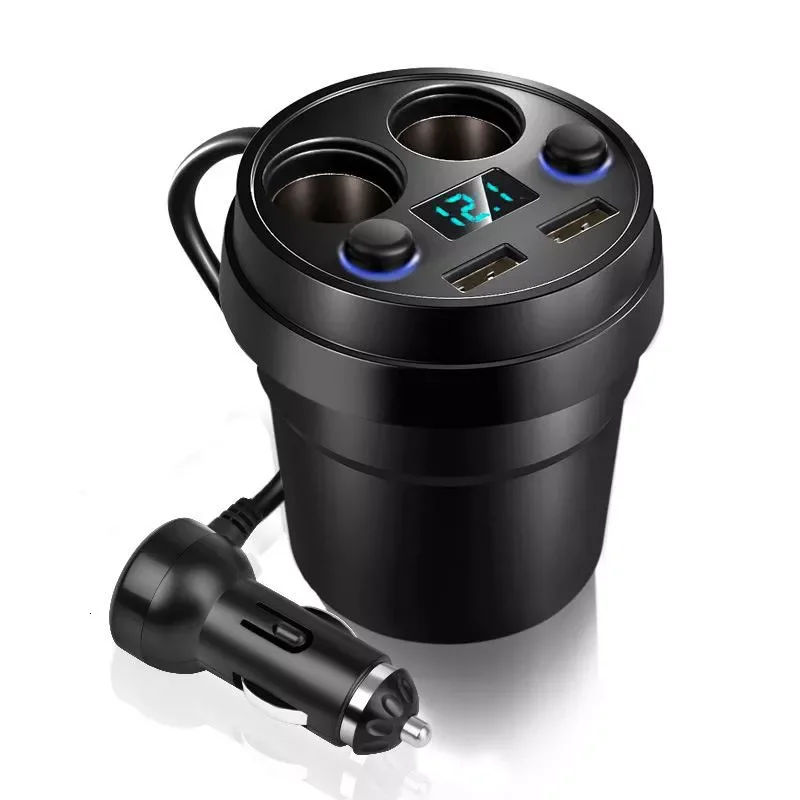 Cup Car Charger Multi-function Display Voltage 2 USB Car -DC Power Adapter Plug Cup Cigarette Lighter Splitter For GPS DVR
Cup Car Charger Multi-function Display Voltage 2 USB Car -DC Power Adapter Plug Cup Cigarette Lighter Splitter For GPS DVR