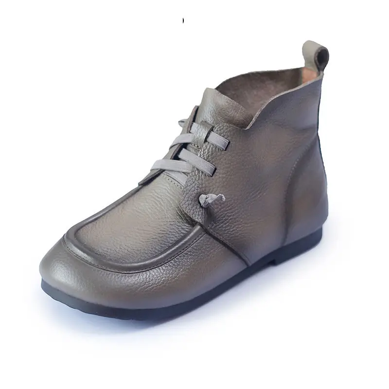 3cm Retro British Full Cow Handmade Sewing Genuine Leather Spring Autumn Ankle Boots Woman Flats Comfy Comfortable Shoes
3cm Retro British Full Cow Handmade Sewing Genuine Leather Spring Autumn Ankle Boots Woman Flats Comfy Comfortable Shoes