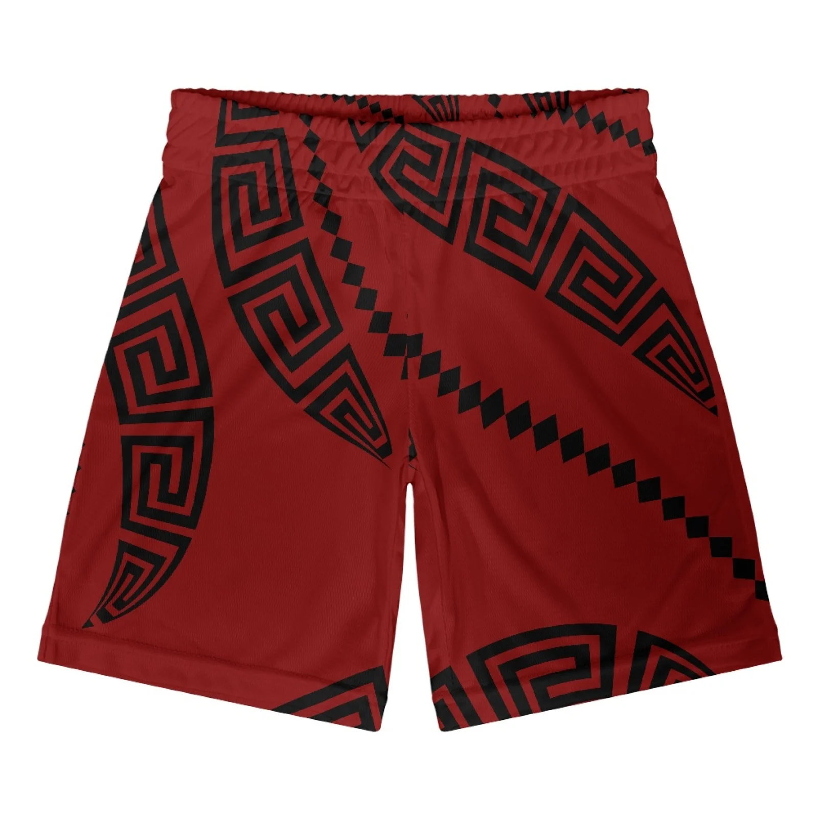 

Polynesian Tribal Fijian Totem Tattoo Fiji Prints Men Basketball Shorts Hot Pants Elastic Waistband Patchwork Shorts Casual Wear