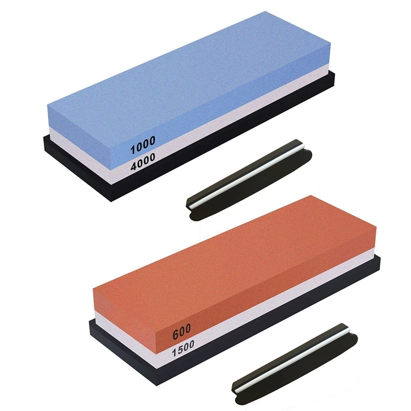 2Pcs Whetstone, Double-Sided Knife Sharpening Stone Set Grit 600/1500 Knife Sharpener Combination Waterstone Kits With Non-Slip
2Pcs Whetstone, Double-Sided Knife Sharpening Stone Set Grit 600/1500 Knife Sharpener Combination Waterstone Kits With Non-Slip