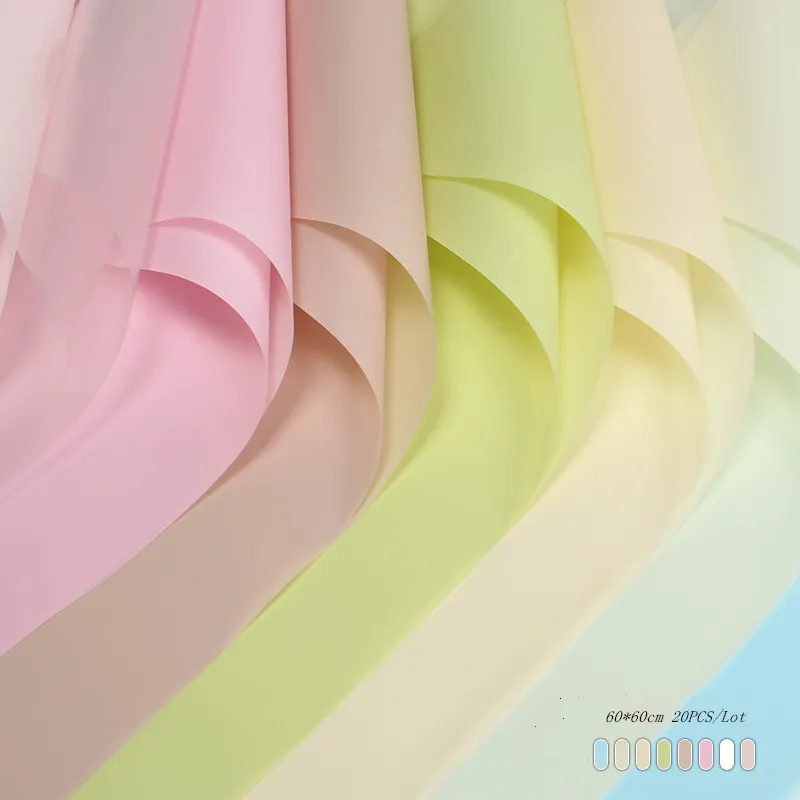 20pcs Half-clear Plastic OPP Flower Wrapping Paper Waterproof Wrapping Paper Florist Material Scrapbook transluce Paper 60*60cm
20pcs Half-clear Plastic OPP Flower Wrapping Paper Waterproof Wrapping Paper Florist Material Scrapbook transluce Paper 60*60cm