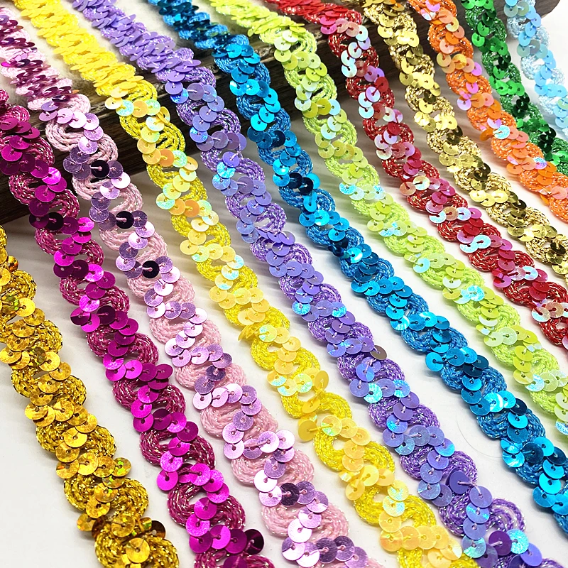 2 yards 20mm Curve Wavy Sequins Lace Trim Ribbon For Stage Performance Party Cosplay Wedding Clothes DIY Accessories
2 yards 20mm Curve Wavy Sequins Lace Trim Ribbon For Stage Performance Party Cosplay Wedding Clothes DIY Accessories